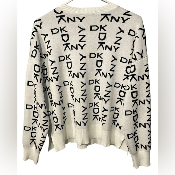 DKNY women’s sweater color:white/black - Picture 2 of 8